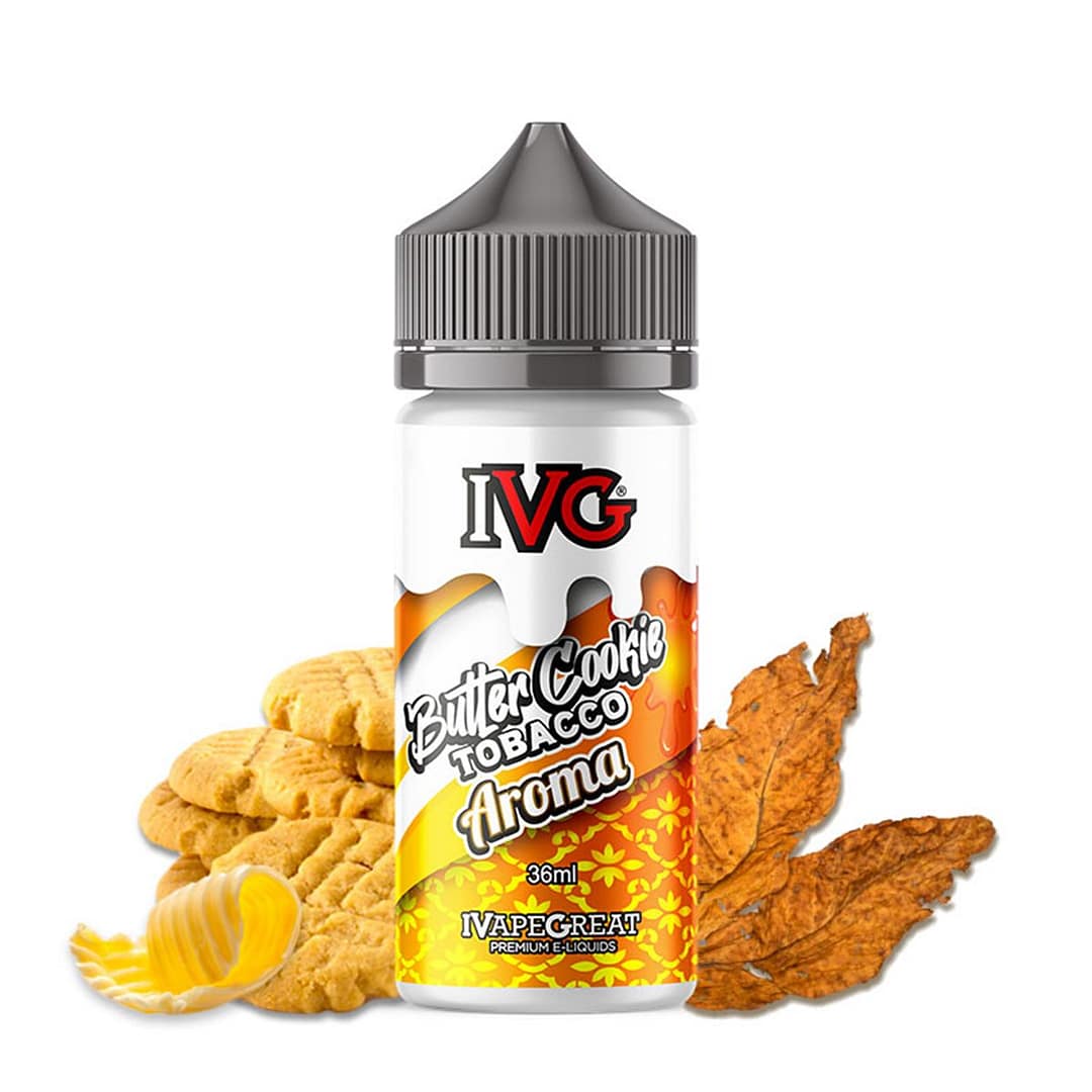 IVG Flavour Shot Butter Cookie Tobacco IVG Flavour Shot Butter Cookie Tobacco ,Jurito υγρά αναπλήρωσης, υγρά αναπλήρωσης IVG ,IVG flavors, IVG αρώματα,IVG e-liquids, Jurito ηλεκτρονικό τσιγάρο Αθήνα, Παγκράτι, IVG