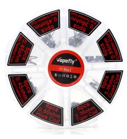 Clapton Pre-made 8 σε 1 Coils Clapton Pre-made 8 σε 1 Coils, RDTA Vapefly, Vapefly, Jurito ηλεκτρονικό τσιγάρο Αθήνα, Παγκράτι, υγρά αναπλήρωσης, ατμοποιητές, mods,Vapefly,Jurito,